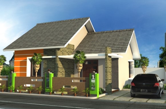 desain pagar rumah type 36 lombok