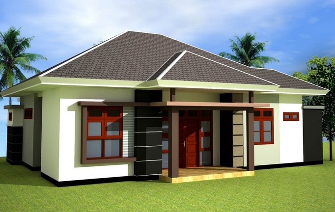 Bentuk atap rumah minimalis 2 lantai Lombok